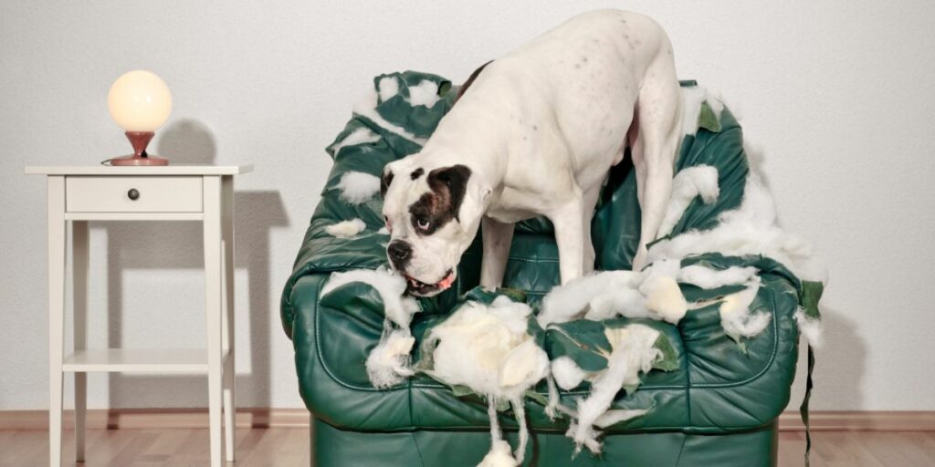 Cane distrugge casa